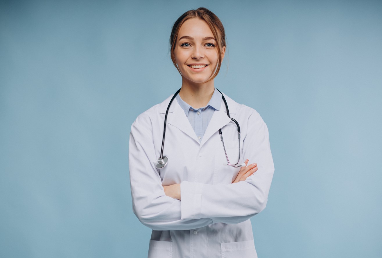 Professional caregiver with senior resident